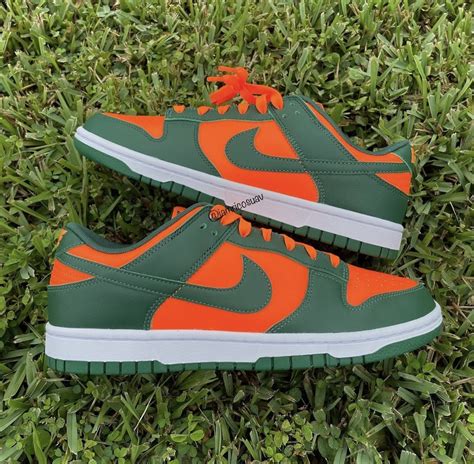 dark green and orange sneakers.